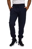 Spodenki męskie - JP 1880 Męskie spodnie dresowe długie ze ściągaczami, granatowe, XL, ciemny morski, XL - miniaturka - grafika 1