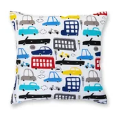 Poszewki na poduszki - ŚWIAT SYPIALNI Poszewka Bawełnian Jasiek Belluno 81 Auta 40x40 - miniaturka - grafika 1