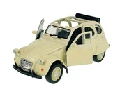 Samochody i pojazdy dla dzieci - WELLY OLD TIMER CITROEN 2CV BEZ DACHU BEŻOWY 1:34 SAMOCHÓD NOWY METALOWY MODEL - miniaturka - grafika 1