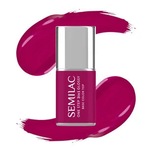 Semilac Lakier hybrydowy One Step Glossy, S690 Coral Pink - Lakiery hybrydowe - miniaturka - grafika 1