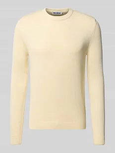 Sweter z dzianiny z okrągłym dekoltem - Swetry męskie - miniaturka - grafika 1