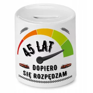 Skarbonka na Urodziny 45 45te 45-te na Prezent z Nadrukiem ze Zdjęciem - Skarbonki - miniaturka - grafika 1