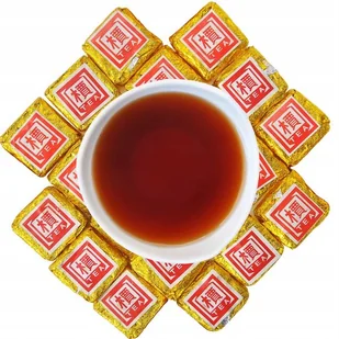 Herbata Czerwona prasowana PU ERH TUOCHA GOLD kwadratowa 500g puerh - Herbata - miniaturka - grafika 1
