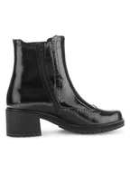 Botki damskie - Gabor Skórzane botki w kolorze czarnym - miniaturka - grafika 1