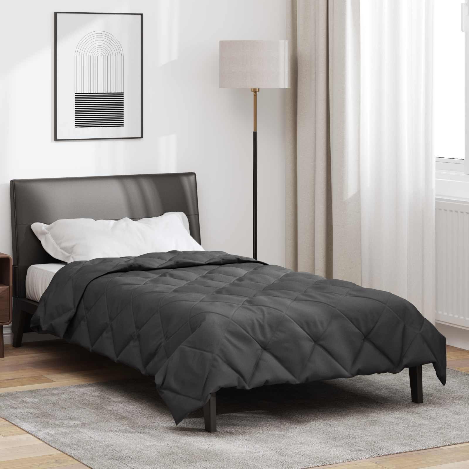 vidaXL vidaXL Kołdra na cały rok Antracyt 140 x 200 cm Mikrofibra