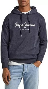 Pepe Jeans Męska bluza z kapturem Nouvel, Niebieski (Dulwich), XL - Bluzy męskie - miniaturka - grafika 1