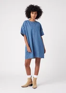 Sukienki - WRANGLER OVERSIZED DENIM DRESS W9P1LLX8E S - miniaturka - grafika 1