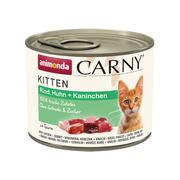 Mokra karma dla kotów - Megapakiet Animonda Carny Kitten, 24 x 200 g - Wołowina, kurczak i królik - miniaturka - grafika 1