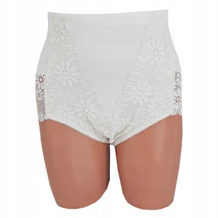 Majtki Figi Wyszczuplające Bawełniane Koronkowe Wysoki Stan Duże Rozmia 4Xl - Majtki damskie - miniaturka - grafika 1