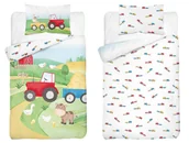 Pościel dla dzieci - Pościel bambusowa dziecięca 90x120 z czerwonym traktorem na farmie Baby Bamboo - miniaturka - grafika 1