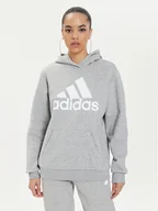 Bluzy damskie - adidas Bluza Essentials Logo IM0215 Szary Loose Fit - miniaturka - grafika 1