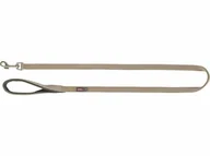 Smycze dla psów - Trixie Premium M/L taśma 1.2m piaskowa - miniaturka - grafika 1