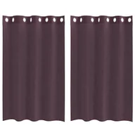 Zasłony - vidaXL Zasłony woalowe z przelotkami 2 szt. Fioletowe 140x175 cm - miniaturka - grafika 1
