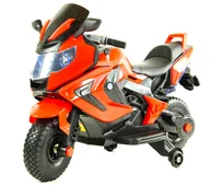 Pojazdy elektryczne dla dzieci - Motor na akumulator dla dzieci 2 x 45 pompowane koła skóra MOTO-M-7-AIR-CZERWONY - miniaturka - grafika 1