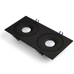 OXYLED Oprawa podtynkowa LED STILLO SQ DUE BLACK 2 x 15W 3000K - Oprawy, klosze i abażury - miniaturka - grafika 1