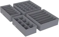 Pudła i pojemniki do przechowywania - Komplet 4 szarych składanych organizerów S0-M89 - miniaturka - grafika 1