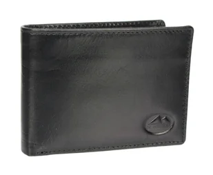 Portfel Męski Skórzany EL FORREST Mały Poziomy Skóra Bydlęca 916 A 67 RFID CZARNY 8 x 11 x 2 [cm] - Portfele - miniaturka - grafika 2