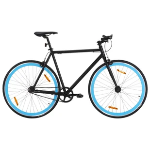 vidaXL Rower single speed,czarno-niebieski, 700c, 59 cm - Rowery - miniaturka - grafika 1