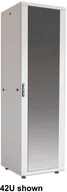 Szafy rack - INTELLINET 48,3 cm 19 Zoll Netzwerkschrank Basic Line 42 HE 2033x600x800mm HxBxT Flatpack Traglast 600kg grau 715416 - miniaturka - grafika 1