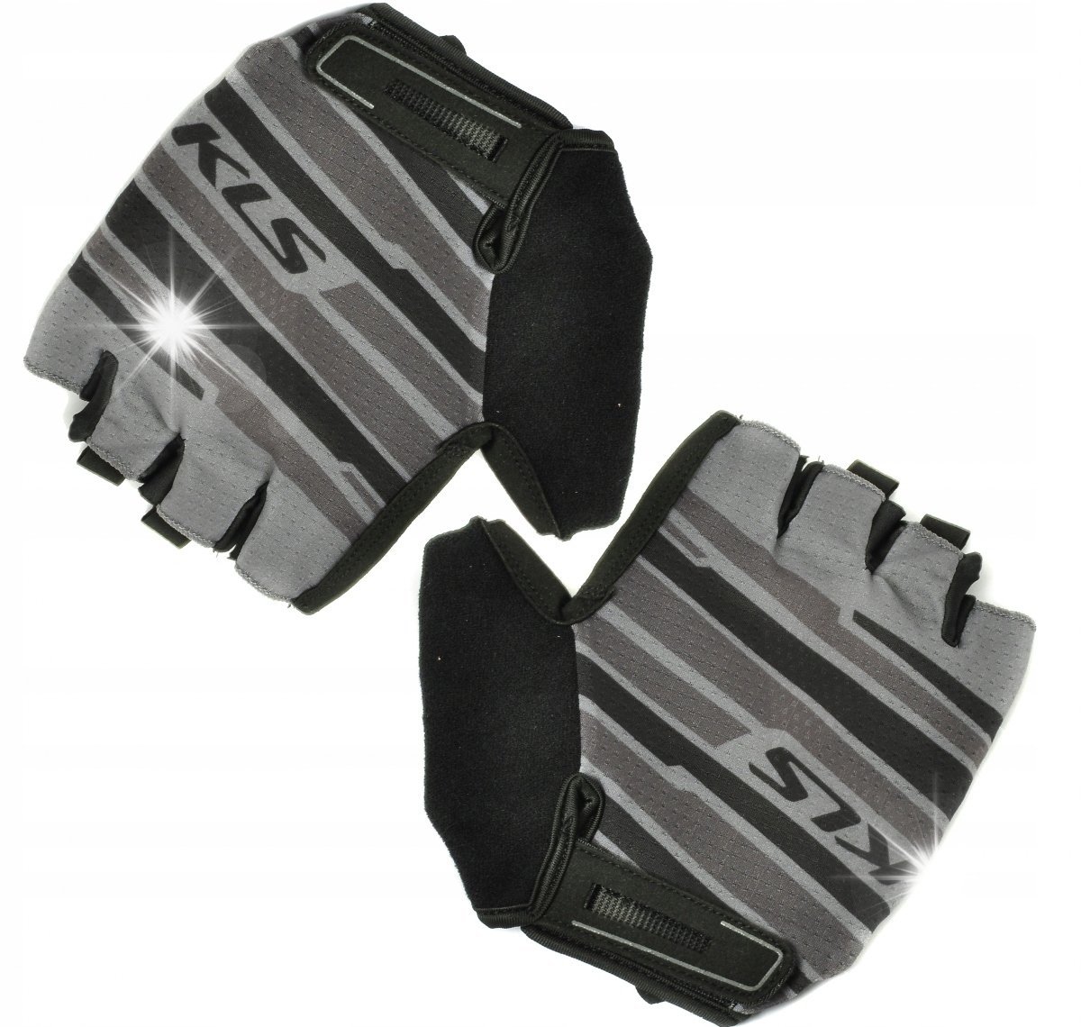 RĘKAWICZKI ROWEROWE KELLYS FACTOR CZARNE KRÓTKIE PALCE / S