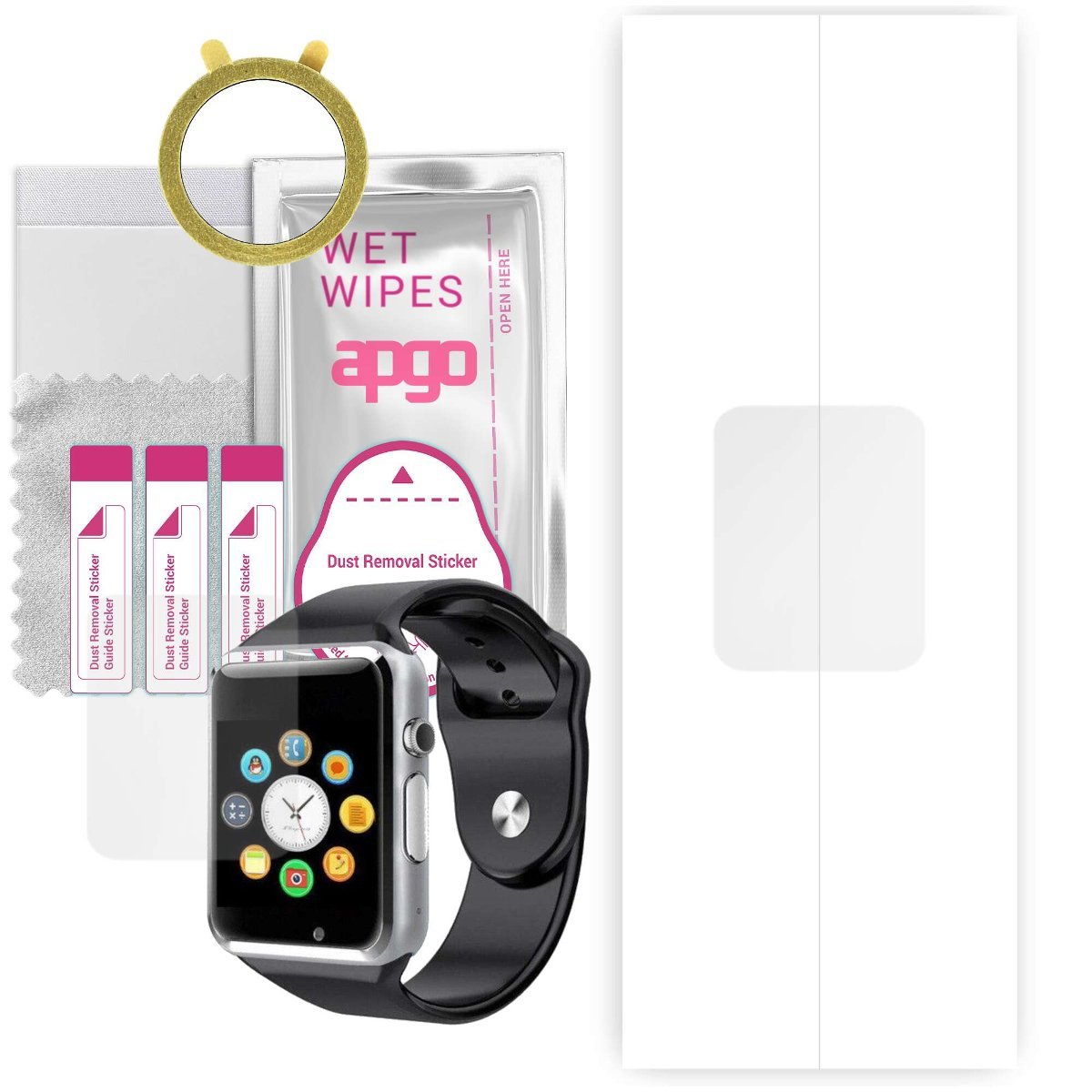 1x Folia hydrożelowa do DexXer smartwatch A1 - apgo Smartwatch Hydrogel Protection Ochrona na ekran smartwatcha