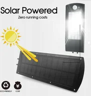 Lampy ogrodowe - Kinkiet Lampa solarna 48W z pilotem, czujnikiem ruchu i zmierzchu - miniaturka - grafika 1