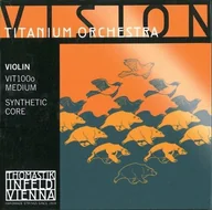 Akcesoria do instrumentów smyczkowych - Thomastik Struny do skrzypiec Violin Vision Titanium ochestra syntetyczny zestaw rdzenia 4/4 średni z niepowlekaną stalą E, do orkiestracji i komory VIT100O - miniaturka - grafika 1