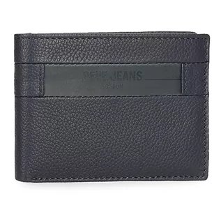 Portfele - Pepe Jeans Checkbox Poziomy portfel z portmonetką Niebieski 11,5x8x1 cms Skóra, niebieski, Talla única, Portfel poziomy z portmonetką - grafika 1