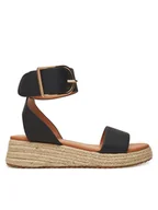 Espadryle damskie - DeeZee Espadryle QS276-1 Czarny - miniaturka - grafika 1