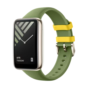 Xiaomi Smart Band 7 Pro Leather-textured Silicone Strap - Moon Gray - Akcesoria do smartwatchy - miniaturka - grafika 1