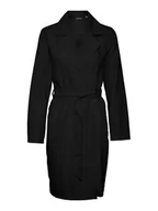 Kurtki damskie - Vero Moda Trencz 10281638 Czarny Regular Fit - miniaturka - grafika 1