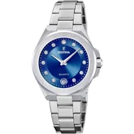 Zegarki damskie - Festina Mademoiselle 20700/5 zegarek damski srebrny z granatową tarczą - miniaturka - grafika 1
