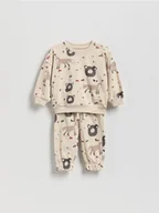 Komplety dla niemowląt - Reserved - Bawełniany komplet z nadrukiem - beżowy - miniaturka - grafika 1