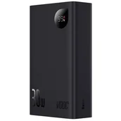 Powerbanki - Baseus Adaman2 Powerbank 20000mAh 30W PPAD050001 z wyświetlaczem 2 x USB / 1x USB Typ C Power Delivery Quick Charge SCP czarny - miniaturka - grafika 1