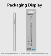 Akcesoria do tabletów i e-booków - Rysik Vention Rysik 2w1 z aluminium szary - miniaturka - grafika 1