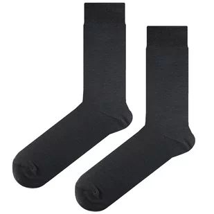 Skarpety garniturowe gładkie szare EM 72 - EM Men's Accessories - Skarpetki męskie - miniaturka - grafika 1