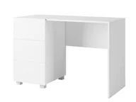 Biurka - Biurko PRESTIŻ 110 Białe POŁYSK Trzy Szuflady Nowoczesne Do Pokoju Biura Gabinetu - miniaturka - grafika 1