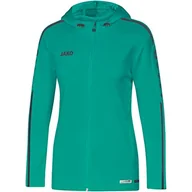 Kurtki damskie - JAKO Damska kurtka z kapturem Striker 2.0, turkusowa/antracyt, 40 - miniaturka - grafika 1