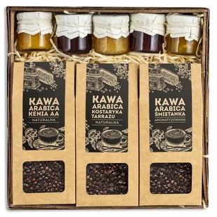 Zestaw KAW na PREZENT arabica w ziarnach i konfitury - Zestawy upominkowe - miniaturka - grafika 1
