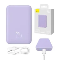 Powerbanki - Baseus PPCX110105 Magnetic Mini 10000mAh 20W (fioletowy) - miniaturka - grafika 1