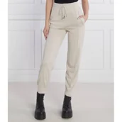 Spodnie damskie - Patrizia Pepe Spodnie dzianinowe | Regular Fit | z dodatkiem wełny - miniaturka - grafika 1