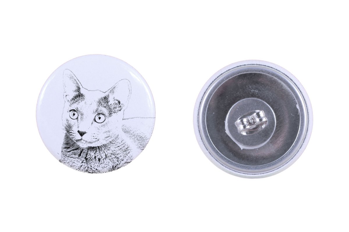 Kot rosyjski niebieski - kolczyki z ukochanym kotem, własne foto, idealny gadżet dla miłośników kotów marki Art.-Dog