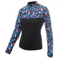 Bluzy sportowe damskie - Bluza damska Sensor Coolmax Thermo zip Rozmiar: S / Kolor: czarny/niebieski - miniaturka - grafika 1