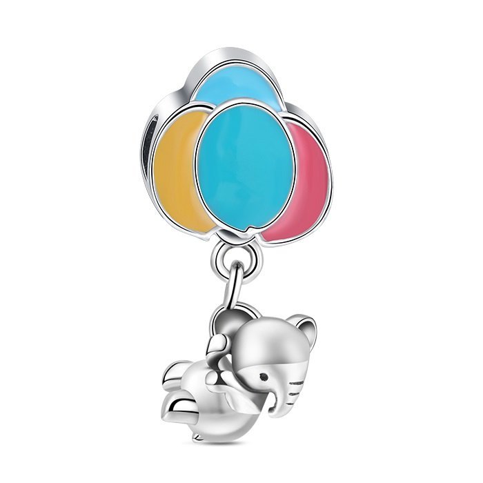Zawieszka SREBRO 925 Charms koralik Słonik Balony
