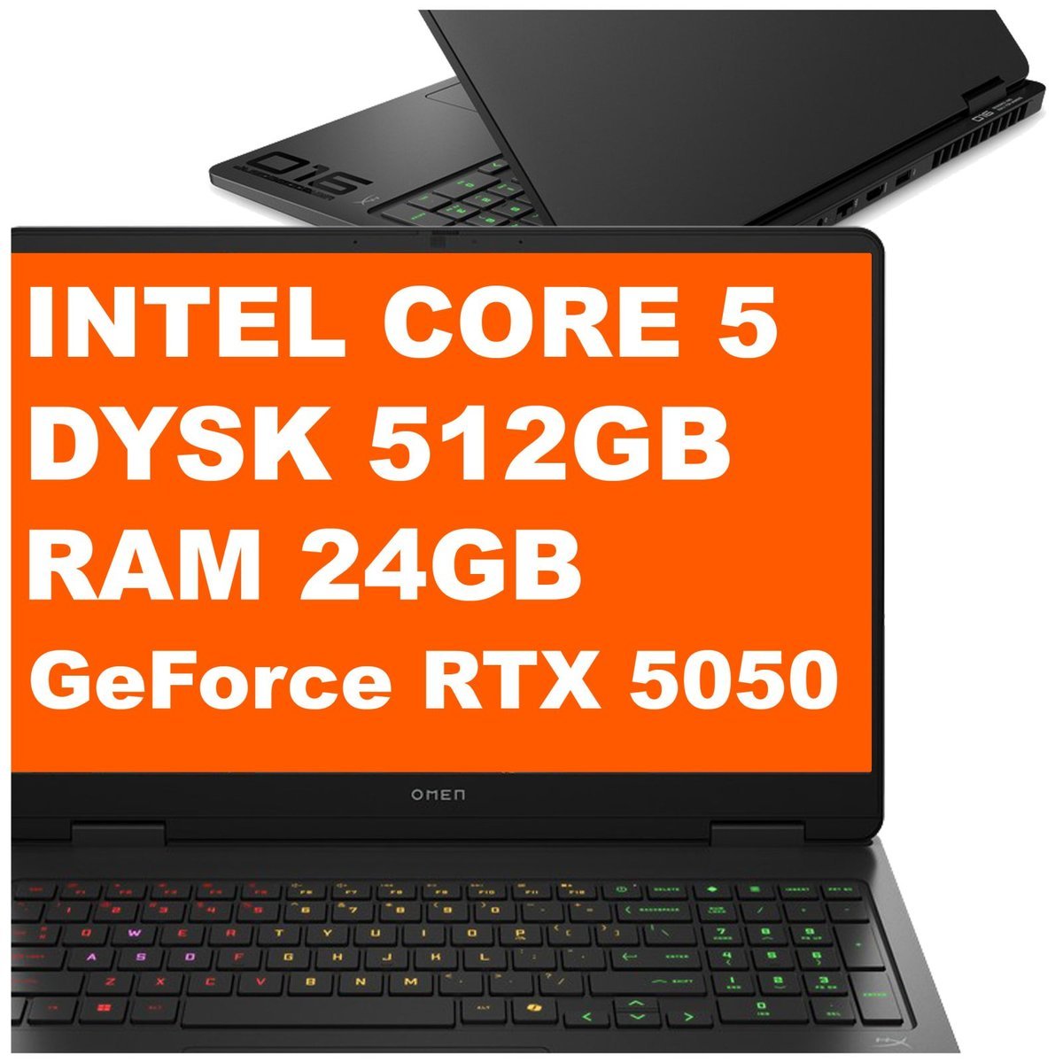 HP OMEN 16-am0025nw / C6RU6EA / Core 5 / 24GB / 512GB / RTX 5050 / 2k / Win 11 Pro / Czarny C6RU6EA_24GB_500SSD_W11P