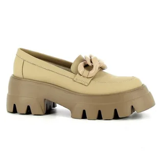 Beżowe mokasyny na platformie CARINII - Carinii - Mokasyny damskie - miniaturka - grafika 1
