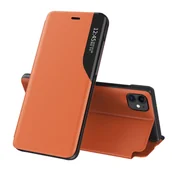 Etui i futerały do telefonów - Hurtel Eco Leather View Case elegancki futerał etui z klapką i funkcją podstawki iPhone 13 Pro Max pomarańczowy - miniaturka - grafika 1