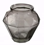 Świeczniki - ŚWIECZNIK tealight szklany SZARY wys. 10cm - miniaturka - grafika 1