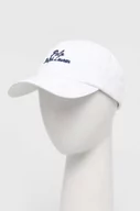 Czapki męskie - Polo Ralph Lauren czapka z daszkiem bawełniana kolor biały z nadrukiem - miniaturka - grafika 1