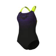 Stroje kąpielowe - ARENA Damski strój kąpielowy Foggy Dots Swimsuit PRO z tyłu - miniaturka - grafika 1